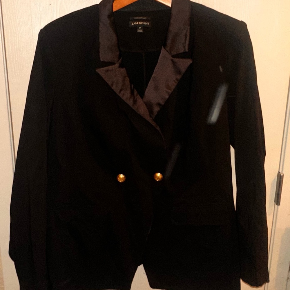 Lane Bryant Black Blazer with Gold Buttons